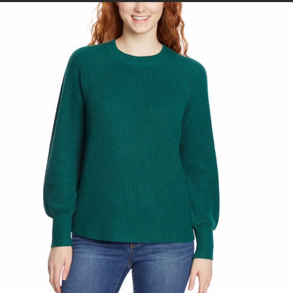 Jessica Simpson Women’s Crewneck Sweater Rib Knit Stitch